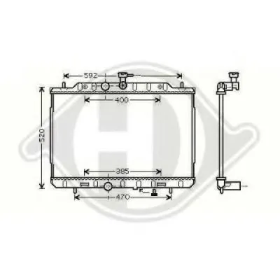 Радиатор, охлаждение двигателя DIEDERICHS купить