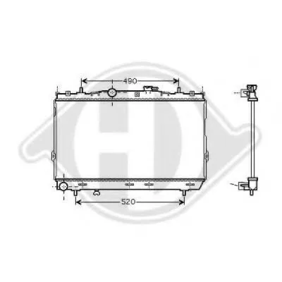 Радиатор, охлаждение двигателя DIEDERICHS купить