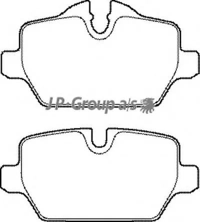 Комплект тормозных колодок, дисковый тормоз QH JP GROUP купить
