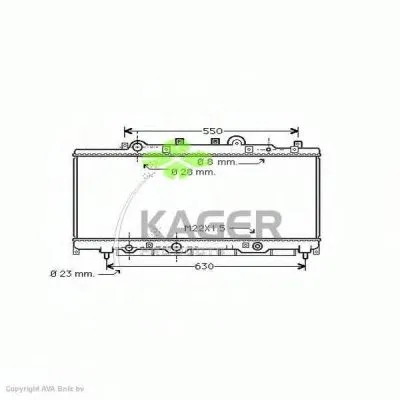 Радиатор, охлаждение двигателя KAGER купить