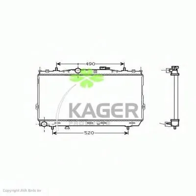 Радиатор, охлаждение двигателя KAGER купить