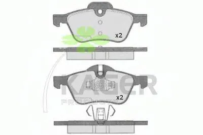 Комплект тормозных колодок, дисковый тормоз KAGER купить