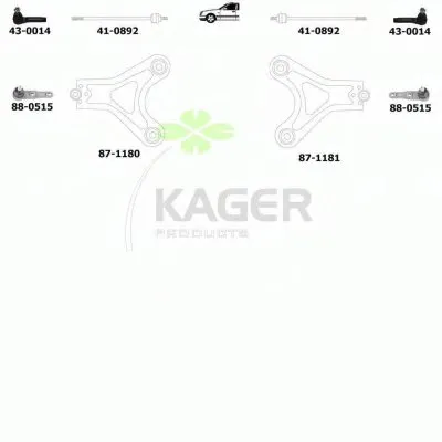 Подвеска колеса KAGER купить