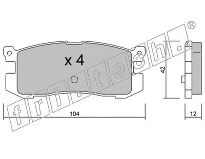 Комплект тормозных колодок, дисковый тормоз fri.tech. купить