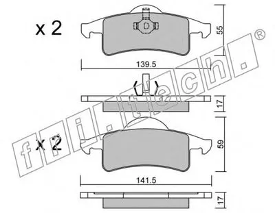 Комплект тормозных колодок, дисковый тормоз fri.tech. купить
