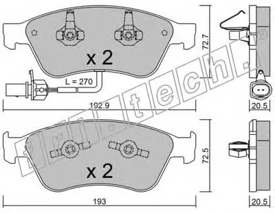 Комплект тормозных колодок, дисковый тормоз fri.tech. купить