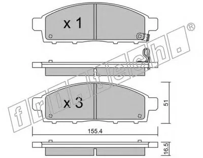 Комплект тормозных колодок, дисковый тормоз fri.tech. купить