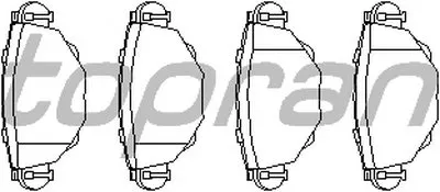 Комплект тормозных колодок, дисковый тормоз TOPRAN купить