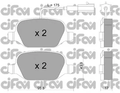 Комплект тормозных колодок, дисковый тормоз CIFAM купить