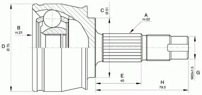 Шарнирный комплект, приводной вал SPIN OPEN PARTS купить