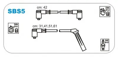 Комплект проводов зажигания JANMOR купить