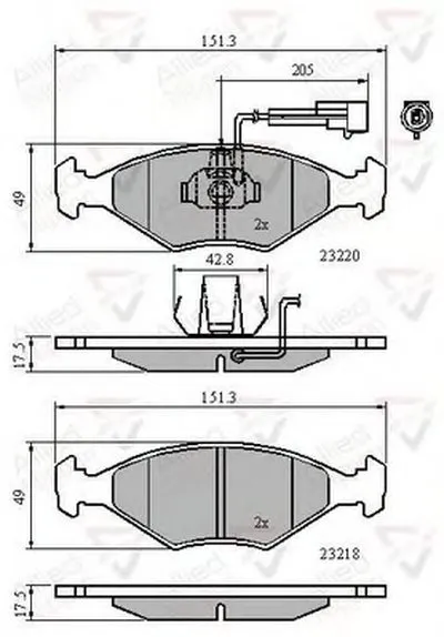 Комплект тормозных колодок, дисковый тормоз ANL Braking COMLINE купить