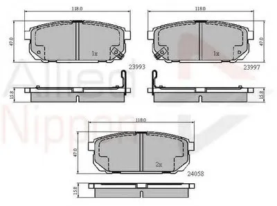 Комплект тормозных колодок, дисковый тормоз ANL Braking COMLINE купить