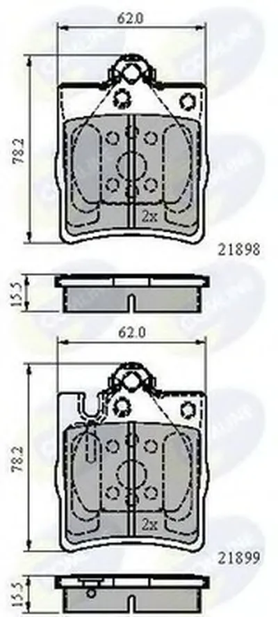 Комплект тормозных колодок, дисковый тормоз Comline COMLINE купить