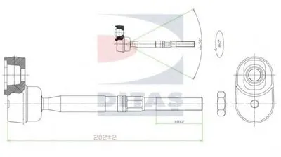 Осевой шарнир, рулевая тяга DITAS купить