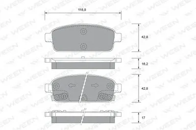 Комплект тормозных колодок, дисковый тормоз WEEN купить