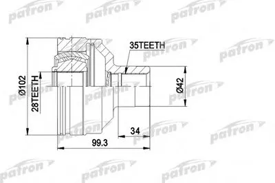 Шарнирный комплект, приводной вал PATRON купить