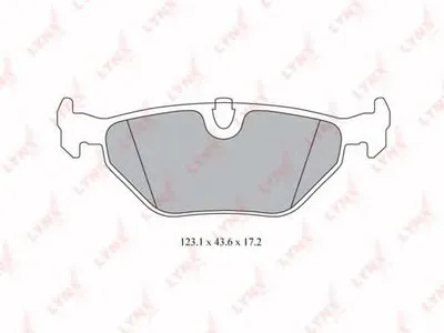 Комплект тормозных колодок, дисковый тормоз LYNXauto купить