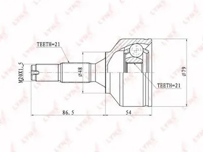 Шарнирный комплект, приводной вал LYNXauto купить