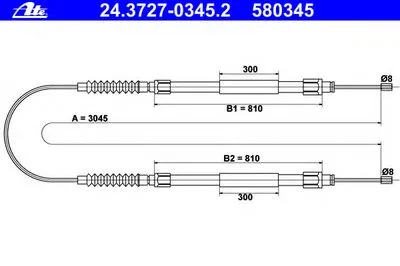 Трос, стояночная тормозная система ATE купить