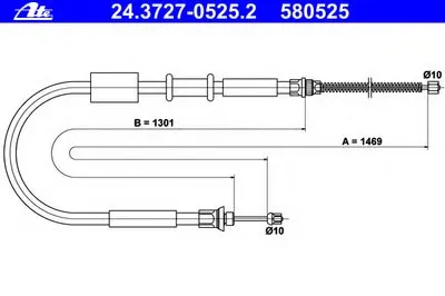 Трос, стояночная тормозная система ATE купить