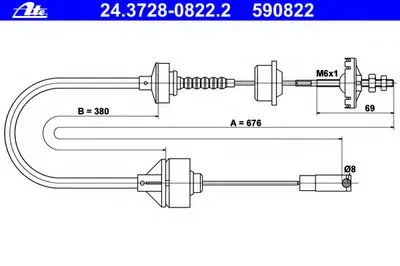 Тросик сцепления ATE купить