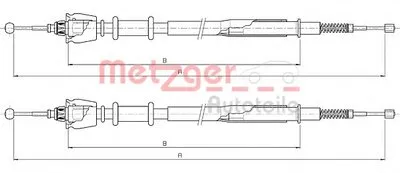 Трос, стояночная тормозная система COFLE METZGER купить