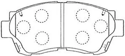 Комплект тормозных колодок, дисковый тормоз Premium Advics AISIN купить