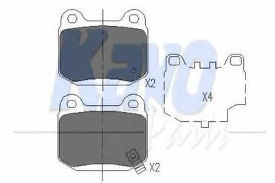 Комплект тормозных колодок, дисковый тормоз KAVO PARTS купить