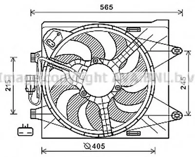 Вентилятор, охлаждение двигателя AVA QUALITY COOLING купить