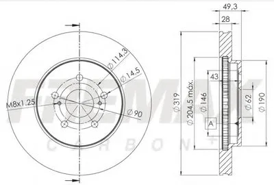Тормозной диск Premium Black Carbon + FREMAX купить