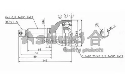 Шарнирный комплект, приводной вал ASHUKI купить