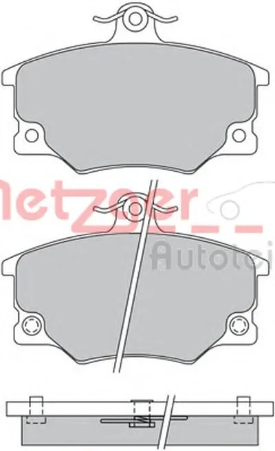 Комплект тормозных колодок, дисковый тормоз METZGER купить