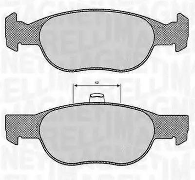 Комплект тормозных колодок, дисковый тормоз MAGNETI MARELLI купить