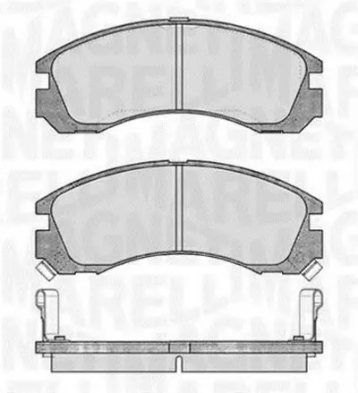 Комплект тормозных колодок, дисковый тормоз MAGNETI MARELLI купить