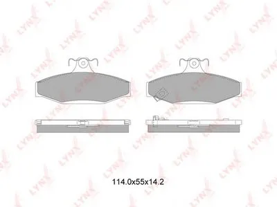 Комплект тормозных колодок, дисковый тормоз LYNXauto купить