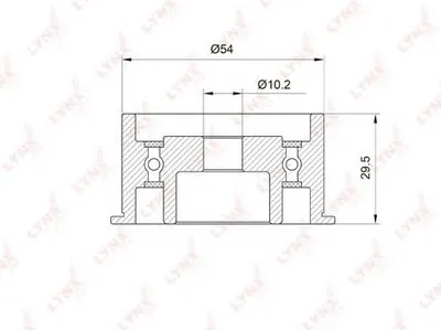 Паразитный / Ведущий ролик, зубчатый ремень LYNXauto купить
