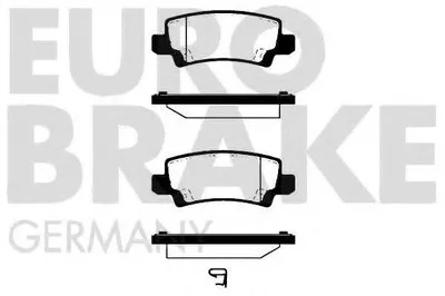 Комплект тормозных колодок, дисковый тормоз EUROBRAKE купить