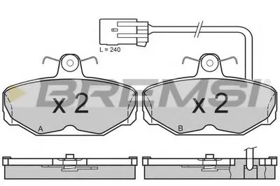 Комплект тормозных колодок, дисковый тормоз BREMSI купить