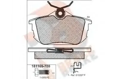 Комплект тормозных колодок, дисковый тормоз R BRAKE купить
