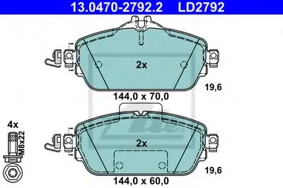 Комплект тормозных колодок, дисковый тормоз ATE Ceramic ATE купить