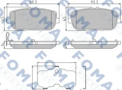 Комплект тормозных колодок, дисковый тормоз FOMAR Friction купить