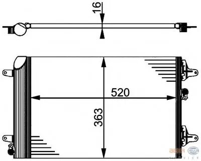 Конденсатор, кондиционер BEHR HELLA SERVICE HELLA купить