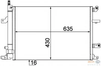 Конденсатор, кондиционер BEHR HELLA SERVICE HELLA купить