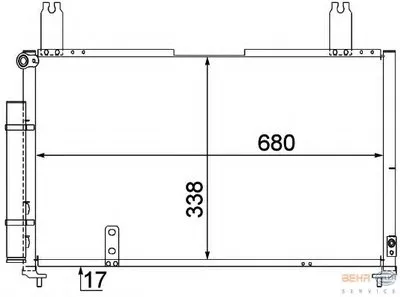 Конденсатор, кондиционер BEHR HELLA SERVICE HELLA купить