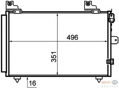 Конденсатор, кондиционер BEHR HELLA SERVICE HELLA купить