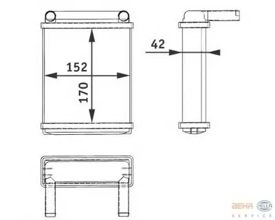 Теплообменник, отопление салона BEHR HELLA SERVICE HELLA купить