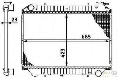 Радиатор, охлаждение двигателя BEHR HELLA SERVICE HELLA купить