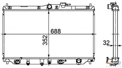 Радиатор, охлаждение двигателя BEHR HELLA SERVICE HELLA купить