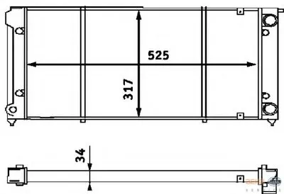 Радиатор, охлаждение двигателя BEHR HELLA SERVICE HELLA купить